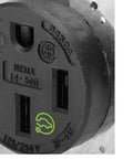 Close-up of 9450A straight blade device receptacle RTP industrial grade 3-pole 4-wire grounding 50A 125/250V 14-50R