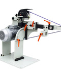 Heavy Duty Variable Speed Belt Sander And Knife Grinder Featuring Wheel Plus Flat Platen Tool Rest For Metal And Wood Polishing 1500W Motor 220V showing motor and adjustable components.