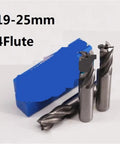 High Speed Steel 4 Flute End Mill Cutter Bit Available In Sizes From 19Mm To 25Mm For Precision Milling On Metal And Wood Workpieces Reliable Durability For Tough Jobs.