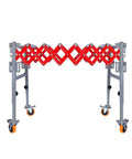 Heavy Duty Expandable Conveyor Roller With 600 Lbs Capacity And Portable Flexible Folding Design Plus Locking Swivel Casters