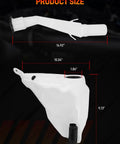 Side view of Washer Reservoir With Cap Without Sensor Hole Bottom For Toyota Tacoma 1998 1999 2000 2001 2002 2003 2004 Replacement Tank showing dimensions.