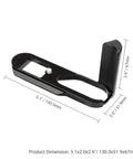 Heavy Duty Metal Hand Grip For Leica Q3 Handgrip Secure Handle Bracket With Grippy Anti Slip Pads Arca Swiss Quick Release Plate shown