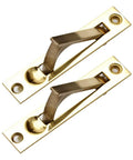 Door Edge Pull Set For Premium Sliding Doors With Spring Return Lever, Modern Style Polished Brass Finish, Durable Edge Pull Hardware, 2 Pack