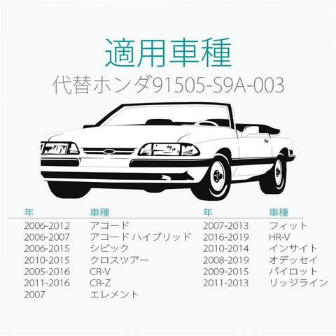 Illustration of car models compatible with 20 Piece Bumper Clips And Splash Shield Fasteners With Metal Insert 91505-S9A-003