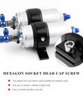 Badass 50mm Aluminum Fuel Filter Mounting Bracket And Lock Tight Fuel Pump Clamp Holder With Thick Rubber Cushion Pad, dual fuel pumps with bracket.