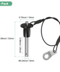 Image of a Four Pack Ball Locking Pins 6mm Diameter 25mm Length With Button Grip Quick Release Pins For Fastening Locating Aligning