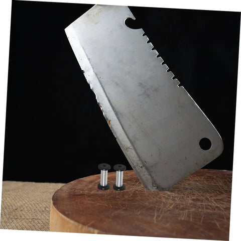 Tough As Nails Heavy Duty Stainless Steel Locking Latch Spindle Rivets For Knife Handle Assembly And Custom Knifemaking Projects with a knife.
