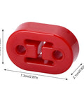 Heavy Duty Muffler Hanger Mount With Reinforced Exhaust Bracket And Rubber Isolator For Vibration Absorber Kit Tail Pipe Lifting Ear Bushing 73mm Throat To Keep Your Ride Smooth And Stable, red rubber isolator 7.3cm x 4.7cm x 2.1cm