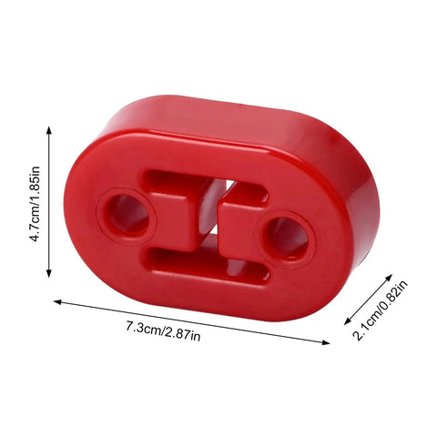 Heavy Duty Muffler Hanger Mount With Reinforced Exhaust Bracket And Rubber Isolator For Vibration Absorber Kit Tail Pipe Lifting Ear Bushing 73mm Throat To Keep Your Ride Smooth And Stable, red rubber isolator 7.3cm x 4.7cm x 2.1cm