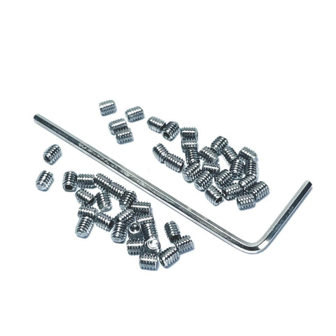 50 Piece M2.5 X 3mm Stainless Steel 304 Set Screws Hex Socket Allen Head Kit With 1.2mm Allen Wrench Heavy Duty Fasteners