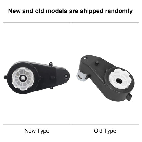 Comparison of new and old 24V High Speed 18000RPM RS555 Motor Gearbox Upgrade models for kids ride on toys