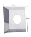 10 Piece Heavy Duty Square Carbide Inserts For Slab Flattening Router Bits 12mm By 12mm 2.2mm Thick 35 Degree Cutting Angle