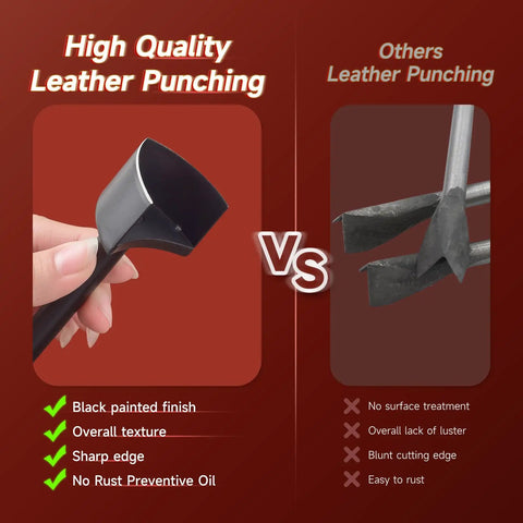 V Shape Leather Cutter Punch Set comparison of high quality leather tool versus others