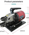 Top Tier Semi Automatic Pneumatic Terminal Crimper With 1.3 Ton Force And 0.6-0.8 Mpa Air Pressure showcasing dimensions and features.