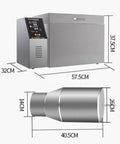 Massive Batch Electric Coffee Roaster Automatic Bean Roasting Machine For Nuts Peanuts And Grains with dimensions 57.5x37.5x32cm.