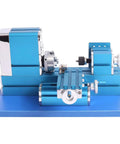 Best 2024 Mini Motorized Lathe Machine 36w For Metal And Woodworking Projects, compact blue tool for precise DIY crafting.