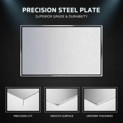 Heavy Duty 18 Gauge Hot Rolled Steel Plate Set Of 2 Weldable Low Carbon Metal Sheets 4.7 By 4.7 By 0.16 Inch, precision cut features.