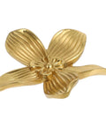Brushed Brass Five-Leaf Flower Cabinet Knob And Dresser Pull For Wardrobe Drawers, Vintage Furniture Hardware For Bathroom And Kitchen Cabinets