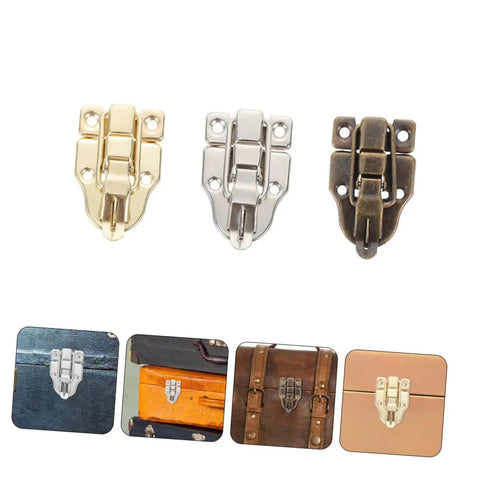 Vintage Hasp Buckles Set 15Pcs for Jewelry Boxes Durable Draw Latch Hardware Antique Finish Easy to Install
