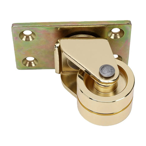 Jiawu Double Wheel Piano Caster, metal wheel for furniture, gold finish, features durable construction and stability.