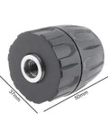 Keyless Drill Chuck Adapter Three Eighths Inch 24 UNF Quick Change Converter For Drills And Cordless Drivers Lets You Grab Bits One Thirty Second To Three Eighths Inch Zero Point Eight To Ten Millimeters No Chuck Key Needed; close-up showing 37mm and 50mm dimensions.