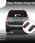 Image of SUV with ABS Tailgate Hinge Replacement Kit for Your Ride, Durable Rear Door Hinge Set Prevents Sudden Tailgate Drops, Keeps Alignment Tight