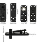 Built Like A Tank Invisible Door Hinges In Solid Black Feature Seamless 360 Degree Rotation And Heavy Duty Construct for cabinets.