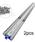 Heavy Duty Drawer Slides With Locking Side Mount For Industrial Use, Solid Q235 Cold Rolled Steel Construction, Anti Distortion Design, Supports Up To 300 Pounds, Rust Resistant Electroplated Finish, Lockable Drawer Slides For Secure Access, 2pcs