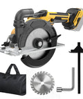 Heavy Duty Cordless Circular Saw With Slick 6 Inch Blade Compatible With Dewalt 20V Max System No Battery Included Portable Case And Precision Guide.