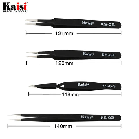 ESD Anti Static Precision Tweezers Set Includes 8 Pairs Of Stainless Steel Tweezers Plus Double Headed Crowbars Engraving Knives And 10 Spare Blades For Craft Jewelry Electronics And Lab Work Pro Grade Tool Kit For Meticulous Work