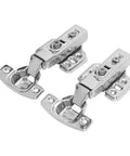 Stainless Steel Cabinet Hinges Set Of Two With 2mm Thick Base And Bright Electroplated Finish Heavy Duty And Smooth Soft Close Damping