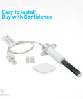 Hot Surface Igniter SP12143 That Works With Rheem Voyager 0206FF003 Replacement Part For Stoves Ranges And Ovens displayed horizontally
