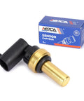 Slick Coolant Temperature Sensor For Engine Monitoring Ride Ready Durability For Buick Encore GMC Canyon Cadillac CT6 Chevy Bolt EV Sonic Trax No Headache Drop In Replacement with brass tip and black connector.
