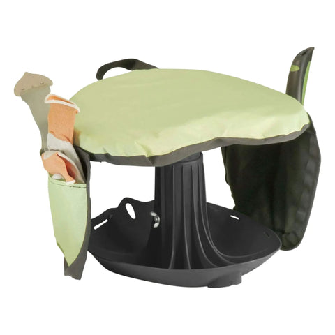 Premium Garden Rocker With Cushion, Cover And Pockets For Easy Weeding And Planting Tool, Ergonomic, All Day Comfort, Super Comfy Garden Seat Stool With Carry Handles, Made In USA Model GB1227