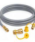 12 Feet 3/8 Inch ID Natural Gas Hose Low Pressure LPG Hose With Quick Connect For Weber Spirit Grills Char Broil Pizza Ovens And Patio Heaters