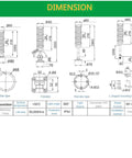 Technical dimensions of Industrial LED Warning Light for Security and Alarm Systems with Flashing or Steady Modes Multi Layer
