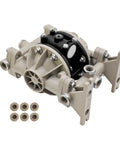 Workhorse Double Diaphragm Pump 13 GPM at 100 PSI Built for Tough Industrial Water Transfer and Fluid Handling Model 66605J388 front view with fittings