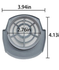 4 Pack 2610 Vacuum Filters Compatible With Bissell 3-In-1 Turbo Lightweight Stick Vac Series 2610 Replacement Washable Reusable Filters Compare To Part 1620624 shown with dimensions 3.94in x 4.13in