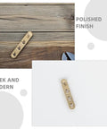 8 Pack Copper Hidden Rotating Door Hinges With Top And Bottom Rotation Mechanism shown in polished finish on wood surface
