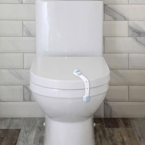 3 Pack Cabinet Locks Safety Latch For Fridge And Freezer Doors No Punch Design Easy Install White PP on toilet seat