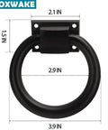 Matte Black Ring Garage Door Pull 3.9 Inch Metal Sliding Barn Door Handle Knob For Farmhouse Doors Gates Cabinets Shutters Fence And More Heavy Duty Zinc Alloy 2 Pack Rustic Farmhouse Style Indoor Outdoor Use