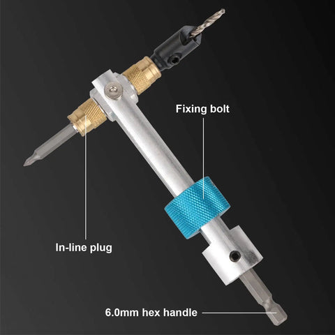 20 Piece Drill Driver Swivel Bit Set With 16 Bit Types, Countersink Bits, Quick Change Allen Wrench, close-up view of swivel bit