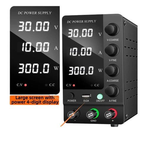 Beefy 32V 6A DC Variable Voltage Laboratory Power Supply with large LED display and control knobs