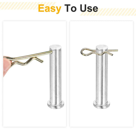 Thirty Pcs Zinc Plated Hitch Pin Clips Two Point Five By Forty Millimeters R Clips Hairpin Cotter Pins Assortment Kit.