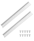 12 Inch 35mm Wide Top Hat Slotted Aluminum DIN Rail Mounts, Two Pack with screws, ideal for relays and circuit boards