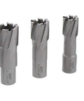 Solid Magnetic Drill Press Adapters Kit Packing 2700 Lbs Holding Power And Six Tungsten Carbide Annular Cutters, six tungsten carbide cutters set.