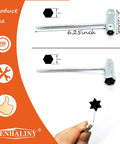 Two Pack Torx T Wrench Set 19 mm By 13 mm With Torx T 27 Tip Non Hardened displayed with dimensions and tip detail