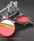 Heavy Duty Manual Table Tennis Rubber Edge Cutter Trimmer Tool Kit Double Roller Bearing 8Mm Base Plate For Pen Hold Or Shakehand Grip Fresh Cut Every Time Works Like A Charm For Leather Embossing Fits As Universal Mold Station For Hobbyists. manual table tennis rubber trimmer on red paddle