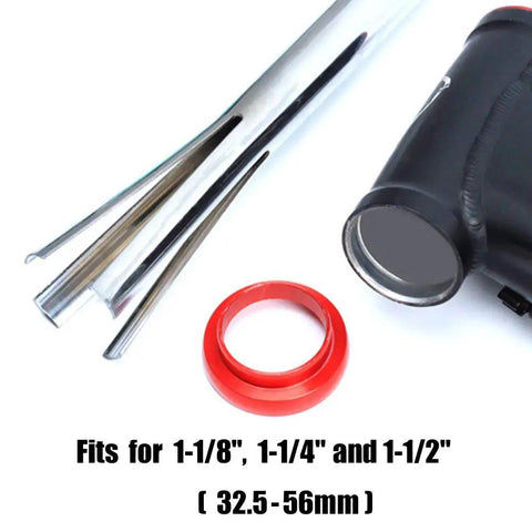 Bike Headset Cup Removal Tool for One And One Eighth, One And One Quarter, And One And One Half Inch, with red rubber grip