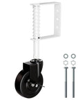 Spring Loaded Gate Caster Wheel With Side Brake For Outdoor Wooden Fence Gates And Metal Tube Gates 360 Degree Swivel Heavy Duty Wheel